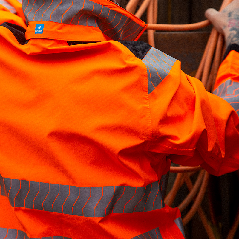 Veste de travail Warn avec col montant et réflecteurs