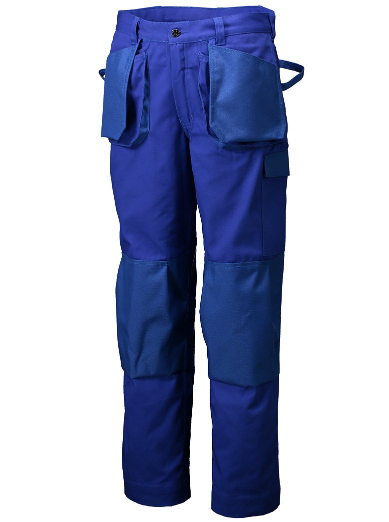 Arbeitshose blau mit ausklappbaren Taschen