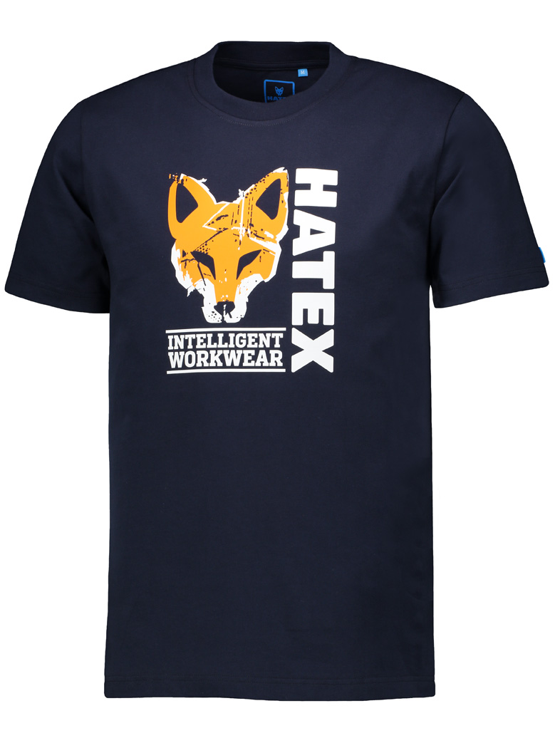 T-Shirt Fuchs orange, Mischgewebe Rundhals
