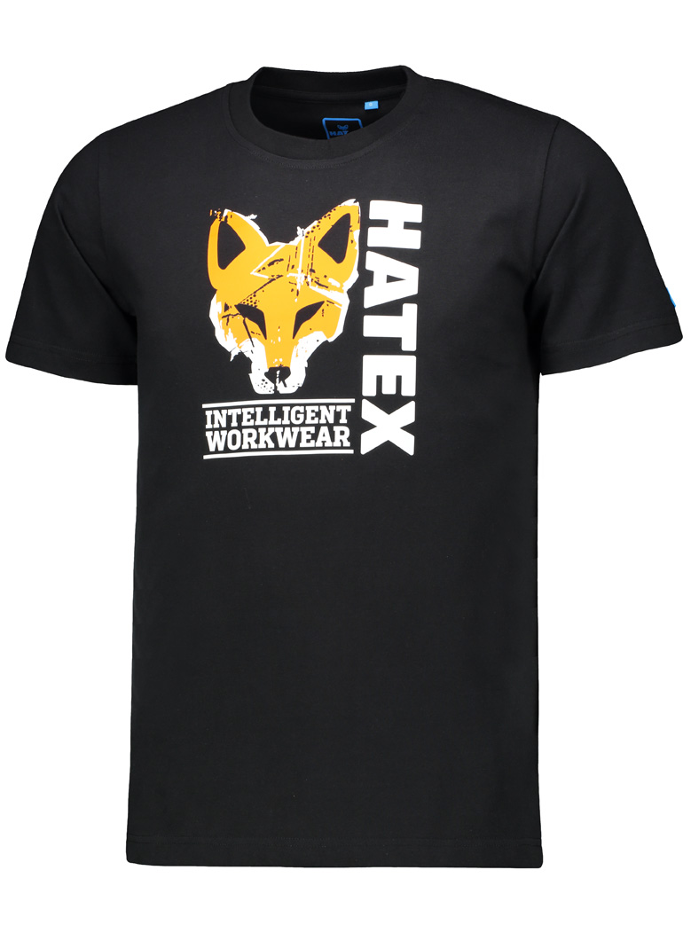 T-ShirtFuchs orange, Mischgewebe Rundhals